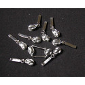 zip slider-metal- size 3 - silver