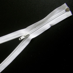 plastic coil zip - white- length from 30cm to 70cm