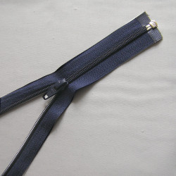plastic coil zip -  navy  - length from 30cm to 70cm