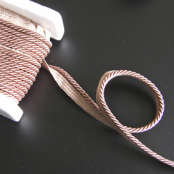 Flanged rope  piping cord 5mm - dark  beige