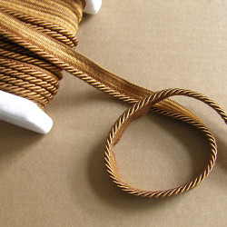 Flanged rope  piping cord 5mm - bronze