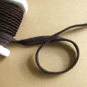 Flanged rope  piping cord - dark brown