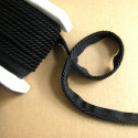 Flanged rope  piping cord - black 