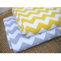 Heavy weight fabric - Yellow&White ZicZack - 100% Cotton