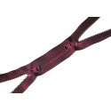 double slider chunky zip -  burgundy color -100cm 