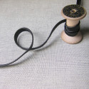 Flanged fabric piping cord - black satin