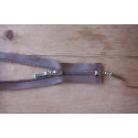 double slider coil zip -   dark gray - length from 55cm to 90cm