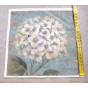  Fabric Panel - Hydrangea Flower in blue- small