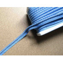 Twisted flanged rope  piping cord 7mm - blue