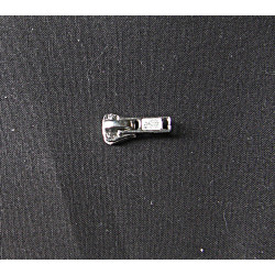 zip slider- chunky- size 3 - silver - straight puller