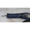 double slider metal zip - black  - Antique Brass- length from 65cm to 90cm
