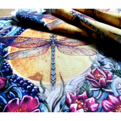 Fabric Panel - Dragonfly on the Sun - small