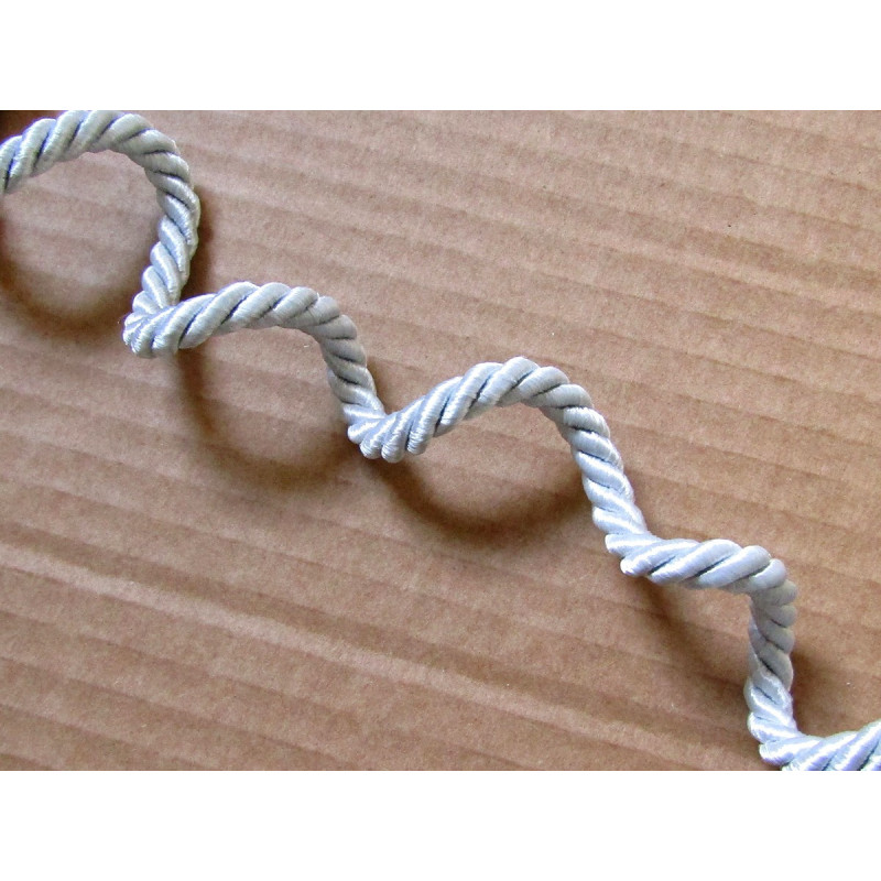 Decorative twisted rope  7mm - silver