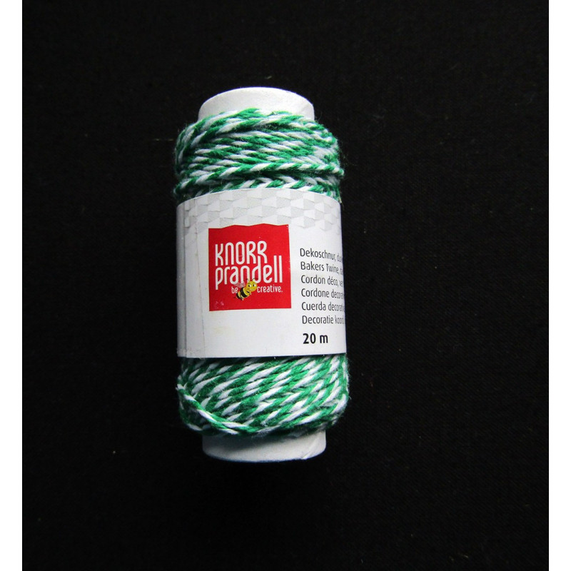 Bakers twine -1,5mm green&white