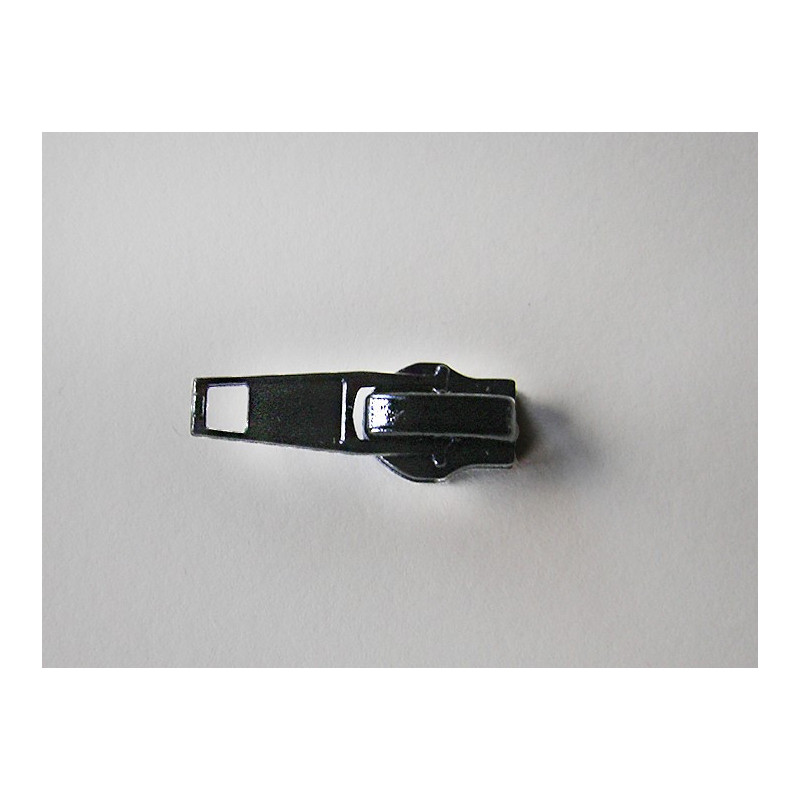 zip slider  size 5 for  waterproof zip - black - straight puller