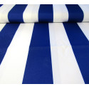 Outdoor water resistant fabric - royal blue stripes