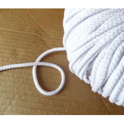 Braided Cotton Cord 5mm - white - 100m