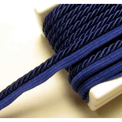 Twisted flanged rope  piping cord 7mm - navy524
