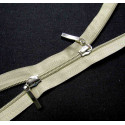 double slider zip - beige  -plastic zip - 70cm 