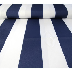 Outdoor water resistant fabric - navy blue stripes