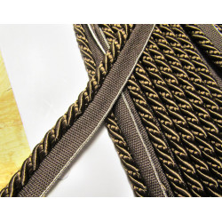 Thick flanged rope  8mm - beige, textural