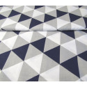 Dark Navy-White-Grey  Triangles - 100% Cotton
