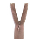 invisible zip cappucino beige - length from 30cm to 60cm