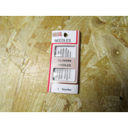 Hand sewing leather needles 6/8  - pack of 3