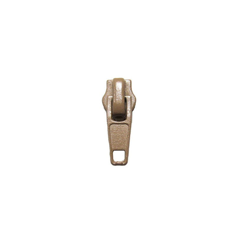 zip slider-coil size 7 - beige , short puller