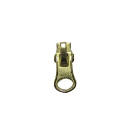 zip slider straight puller metal- size 5 - gold