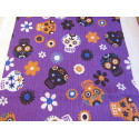SUGAR SKULLS - purple batik - 100% Cotton