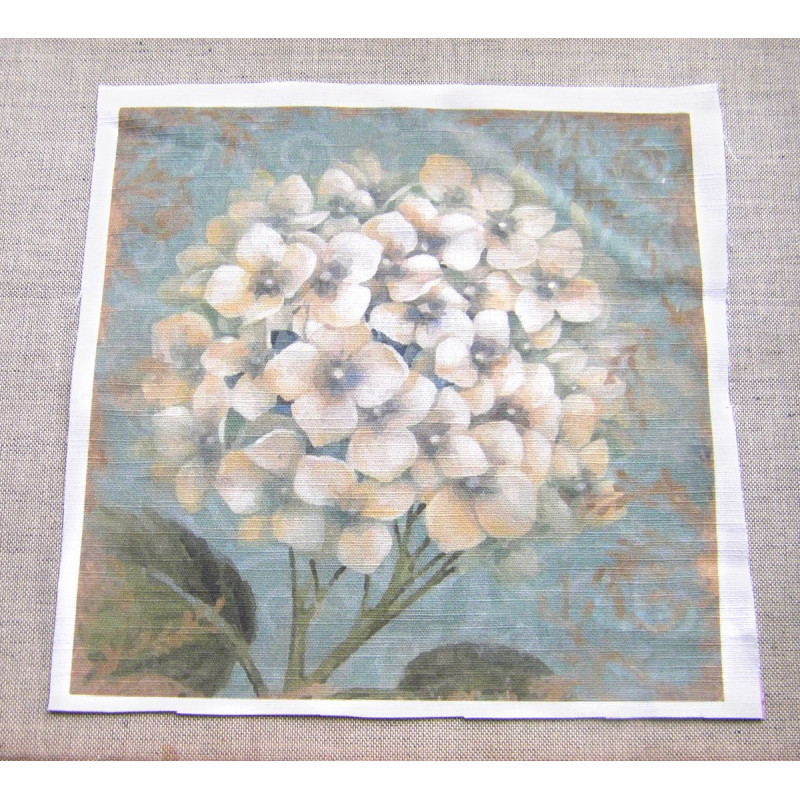 Fabric Panel - Hydrangea Flower in blue-cushion panel