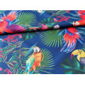 Parrots in Jungle - taupe - Water resistant fabric