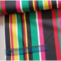 Outdoor water resistant  fabric - Mexican stripe - black