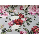 Roses on grey - upholstery velvet