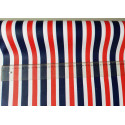 Outdoor 100% waterproof fabric - navy-white- red stripes