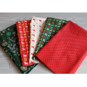 RAINBOW CHRISTMAS - 5 patterns fabric bundle - optional sizes