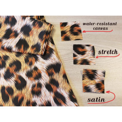 Cheetah fur design in brown - optional fabric type