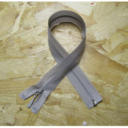 Invisible Zip 30 cm - light grey - open end zip