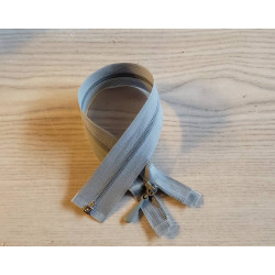 Invisible Zip 30 cm -  steel grey - open end zip