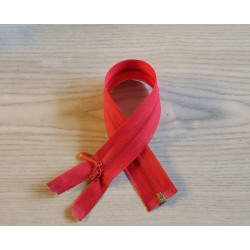 Invisible Zip 30 cm - red - open end zip