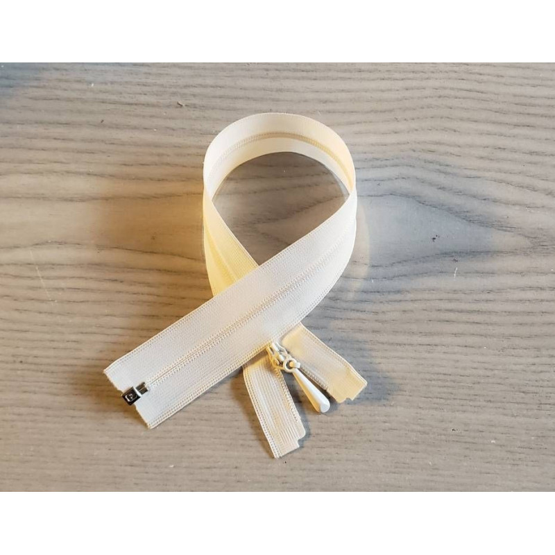 Invisible Zip 30 cm - cream - open end zip