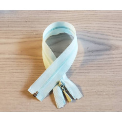 Invisible Zip 30 cm - light aqua blue - open end zip