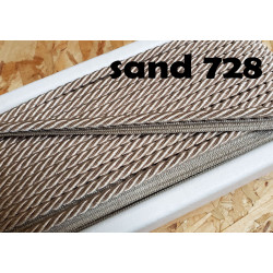 Twisted flanged rope  piping cord 7mm - beige sand728
