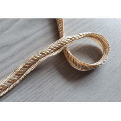 Multicolor silky flanged piping cord - sand&ivory - 4mm