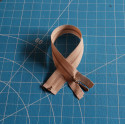 Invisible Zip 30 cm -   dark beige - double slider zip