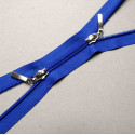 coil plastic double slider zip - blue - 75cm 