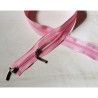 coil plastic double slider zip -pink  - 85cm
