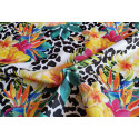 Orchids on cheetah spots - water-resistant fabric