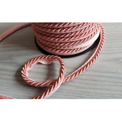 Flanged rope  piping cord 5mm-  blush pink